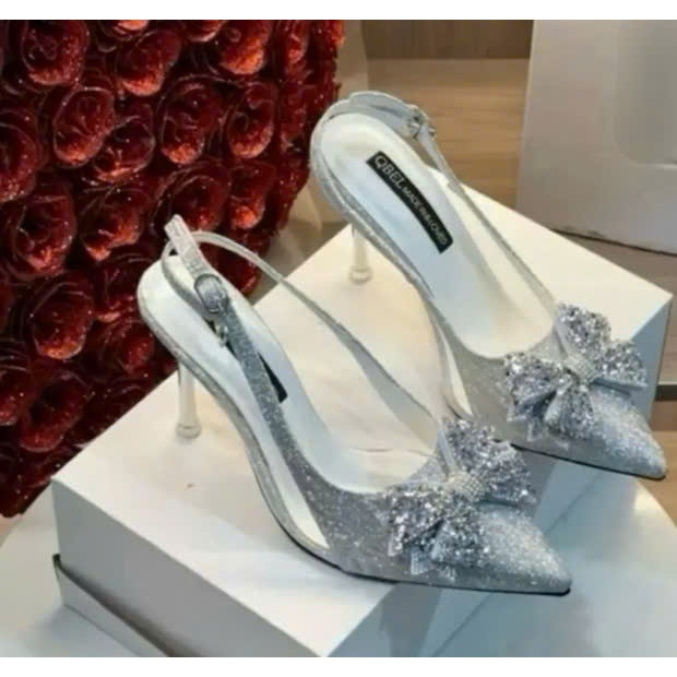 Giày (S9N2 +S7N2) sục kim tuyến 7,9 phân nơ đá cánh tiên , nơ đá | BigBuy360 - bigbuy360.vn