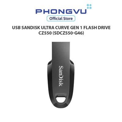 Ổ cứng di động/USB SanDisk Ultra Curve Gen 1 Flash Drive, CZ550 (SDCZ550-G46) - Bảo hành 60 tháng