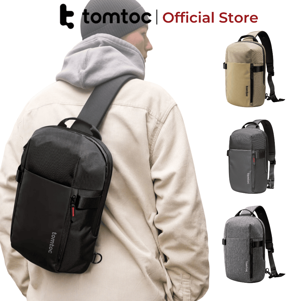 Túi đeo chéo chống sốc cho iPad/Macbook Tomtoc Crossbody Edc Sling Bag 11/13/14" chính hãng (T24) | BigBuy360 - bigbuy360.vn