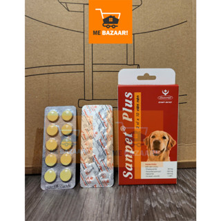  Sanpet Plus - Xổ Giun Sán cho Chó Trên 3kg Không dùng cho Mèo và Chó Nhỏ 