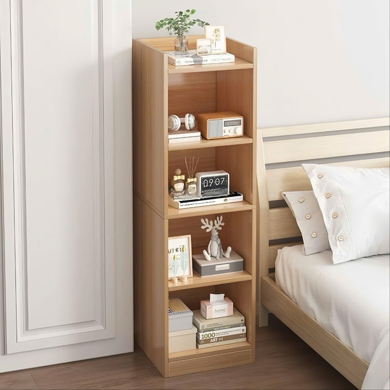 Kệ sách góc tường nhiều tầng, kệ đa năng lắp ghép có HẬU FULL chất liệu gỗ MDF phù Melamine ND40 | BigBuy360 - bigbuy360.vn
