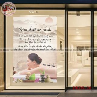  TS Xưởng Tranh Trường Sinh Tranh Decal Trong Xuyên Sáng Dán Kính Spa Dưỡng Sinh Có Keo Sẵn 