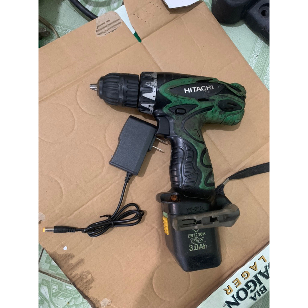 Khoan Hitachi Nhật bãi 12v pin đóng 6cell như hình, máy hoạt động hoàn hảo