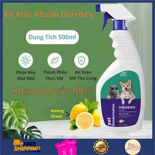  Xịt Khử Khuẩn Dorrikey 500ml Bằng Enzym Sinh Học An Toàn Cho Chó Mèo 