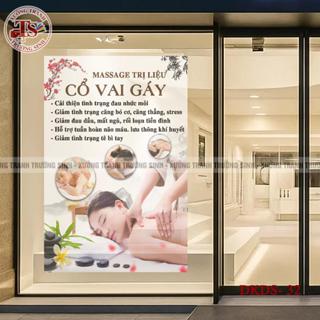  TS Xưởng Tranh Trường Sinh Tranh Dán Kính Spa Dưỡng Sinh Decal 3D Trong Suốt 2 Mặt Có Keo Sẵn 
