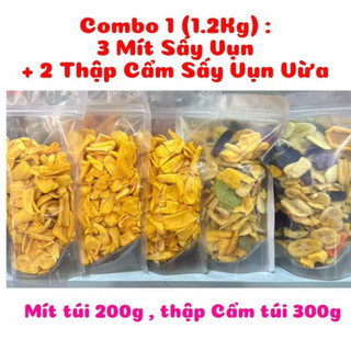  Combo 1  1.2kg  : 3 Mít Sấy Vụn + 2 Thập Cẩm Sấy Vụn hàng mới thơm giòn 