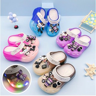  Dép Sục Phát Sáng Kuromi   Labubu – Chất EVA Đế Dày Chống Trượt Kèm Charm 