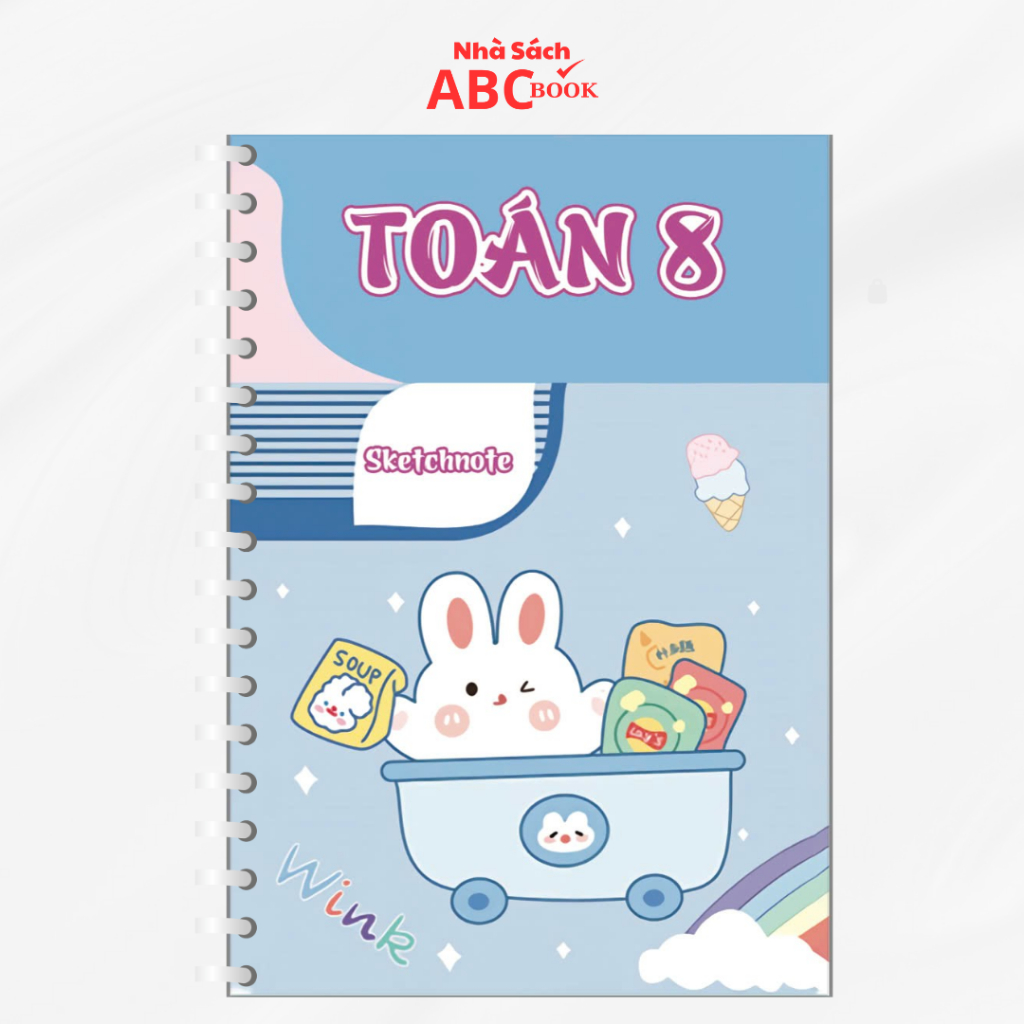 Sketchnote Sổ tay học giỏi Toán 8, sổ tay tổng hợp đầy đủ kiến thức môn Toán lớp 8