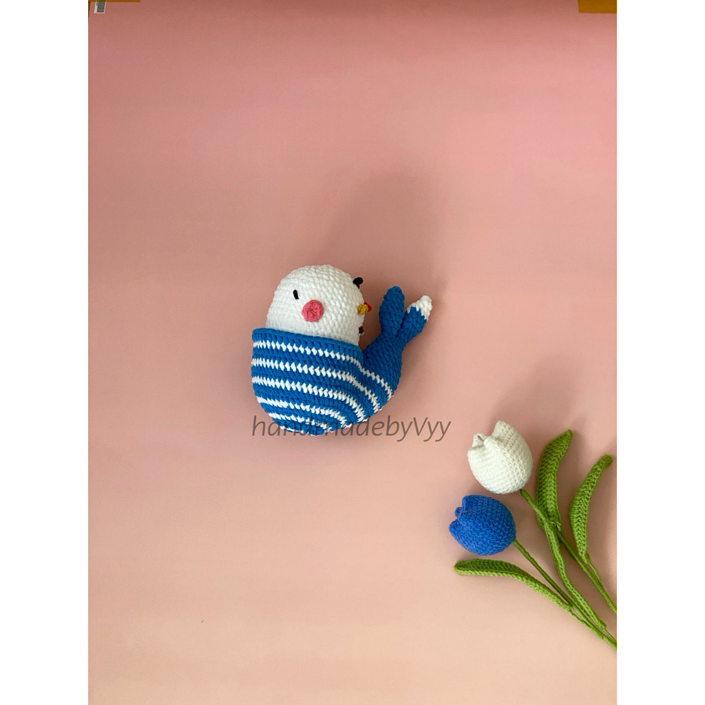 Thú bông móc len cá voi (Claude the whale)