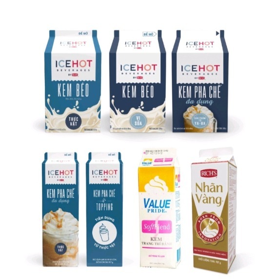 RICH Kem Topping – Nguyên Liệu Pha Chế Trà Sữa, Cafe, Topping Dessert