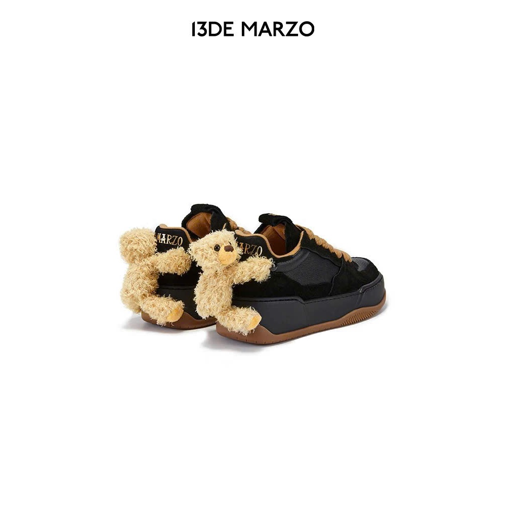13DE MARZO Doozoo Logo Sneaker giày thể thao đính gấu Teddy