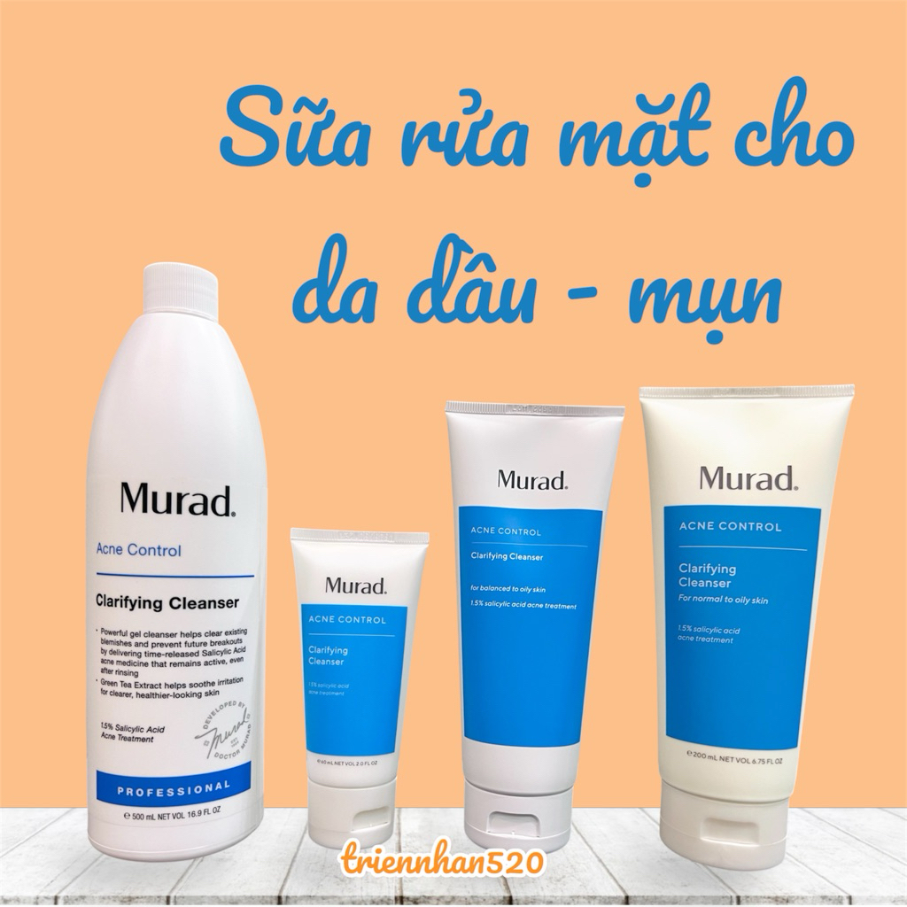 Sữa rửa mặt cho da mụn Murad Ance Control CLARIFYING CLEANSER