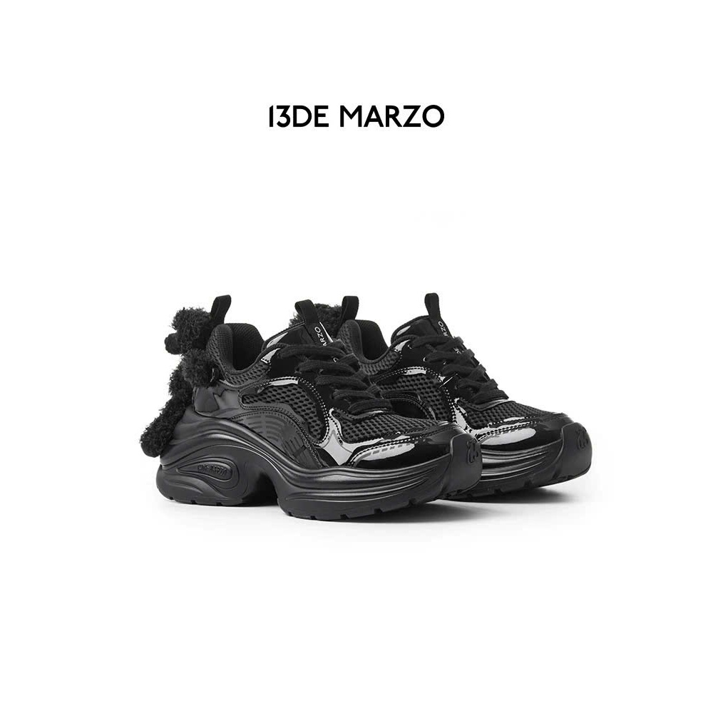 13DE MARZO Bear Arch Reflect Sneaker giày thể thao đính gấu