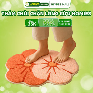   NEW  Thảm chùi chân lông cừu HOMIES Bedding & Décor 100 mẫu thiết kế lót sàn đế cao su chống trơn trượt siêu thấm 