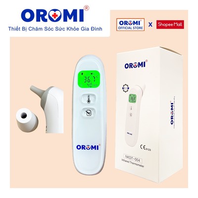 Nhiệt kế điện tử hồng ngoại 2in1 OROMI NKDT-004 - Đo trán + Lỗ tai
