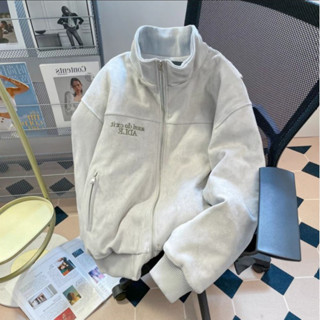 Áo khoác Hoodie zip cổ cao logo thêu chất nỉ bông cao cấp form rộng nam nữ unisex Hàn Quốc - Hot 2025
