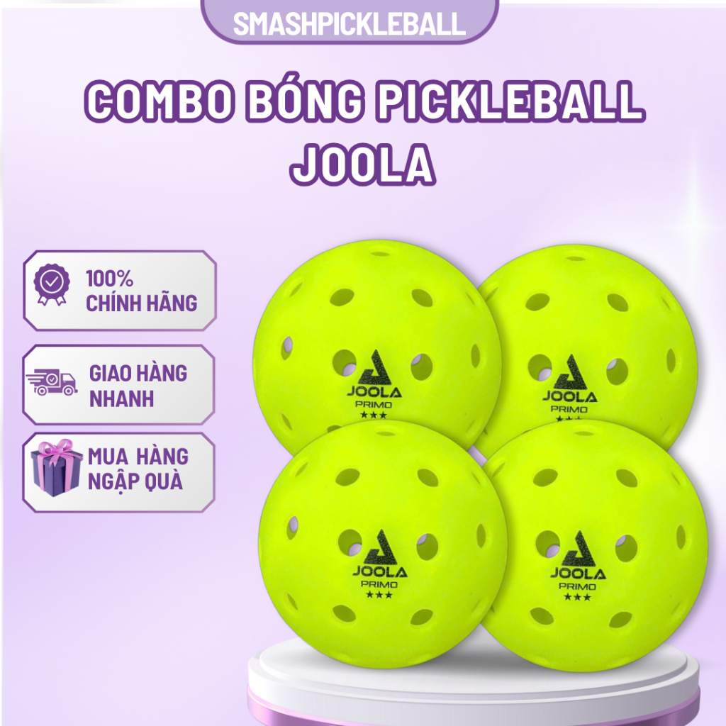Bóng Pickleball Joola Chính Hãng Quốc Tế | Chuẩn Thi Đấu, Đàn Hồi Tốt, Bay Ổn Định