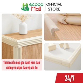 Thanh chắn nẹp góc ECOCO kèm miếng dán bảo vệ cho bé thế hệ mới | Xốp nẹp góc bàn, góc cửa đa năng phù hợp mọi góc cạnh
