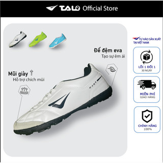 Giày Đá Bóng TALO PRO TF Đệm EVA Kép Êm Ái, Da Lộn Bảo Vệ Mũi (Tặng Miễn Phí Túi Rút Và Tất Dệt Kim)