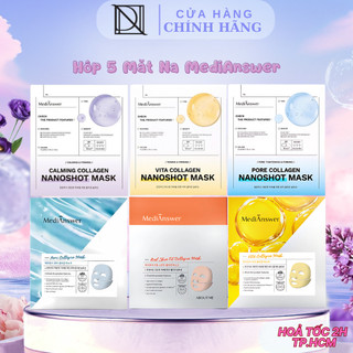  Hộp 5 Miếng Mặt Nạ Thạch Collagen MediAnswer Dưỡng Trắng Giảm Lão Hoá Da MediAnswer Mask 