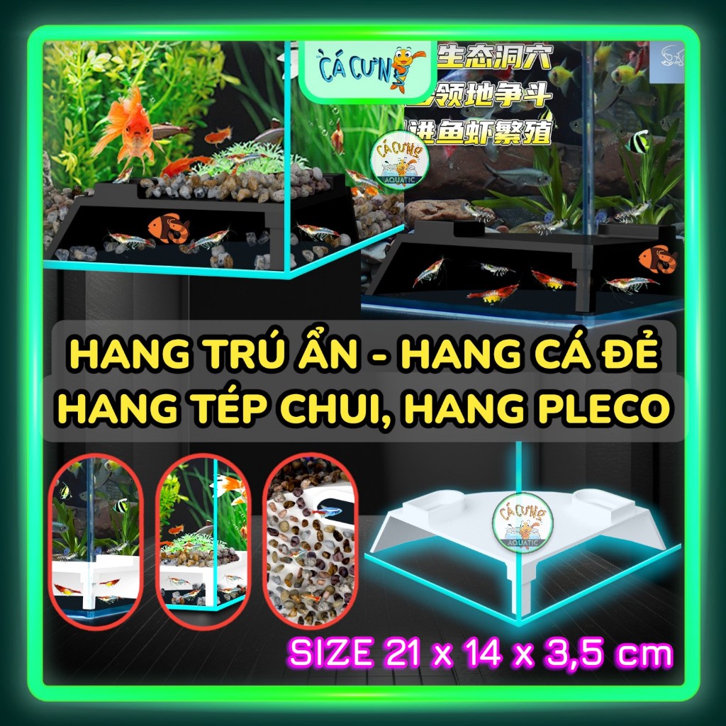 Hang Pleco Chui - Hang Trú Ẩn Cho Cá Tép Dạng Ngầm | Hang Cá Tép Đẻ Sinh Sản Bằng Nhựa (LOẠI 1)