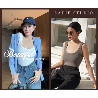 Áo ba lỗ nữ basic cá tính chất co giãn freesize, AO24, Ladie Studio
