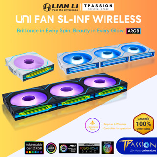  Quạt tản nhiệt LIAN LI UNI FAN SL INFINITY WIRELESS 120   140 LED ARGB 5V -Ghép nối không dây,PWM fan case SL120 SL-INF 