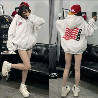  Áo khoác nỉ nữ ÁO IN LÁ CỜ MỸ  phong cách  cute hàn quốc CaMa Store M12125 