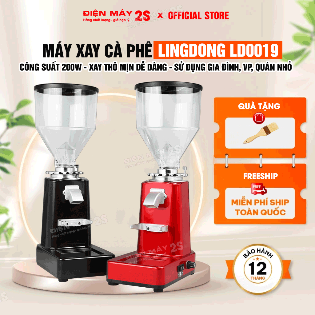 [HCM-Có VAT] Máy Xay Cafe, Máy Xay Cà Phê Chuyên Dụng Espresso 019 Với 19 Chế Độ Xay Thô/Mịn Pha Máy,Pha Phin-Giá Tốt