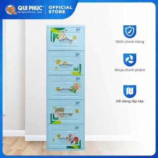 [HỎA TỐC HCM] Tủ nhựa Lucky 5 tầng QUI PHÚC, tiện lợi, chắc chắn, dễ lắp ráp, phù hợp đựng đồ cho bé