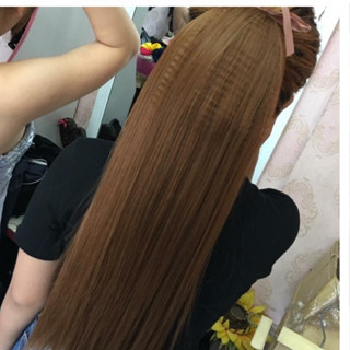   SALE 50% – Tóc Giả Cột Thẳng Bấm Phồng Chân Tóc 60cm – Sợi Tơ Nhật Cao Cấp 