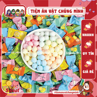 Kẹo Ngậm Trái Cây Không Đường Vitamin C Thơm Miệng, Kẹo Ngậm Mix Vị 12 Vị, Kẹo PlayMore Bạc Hà