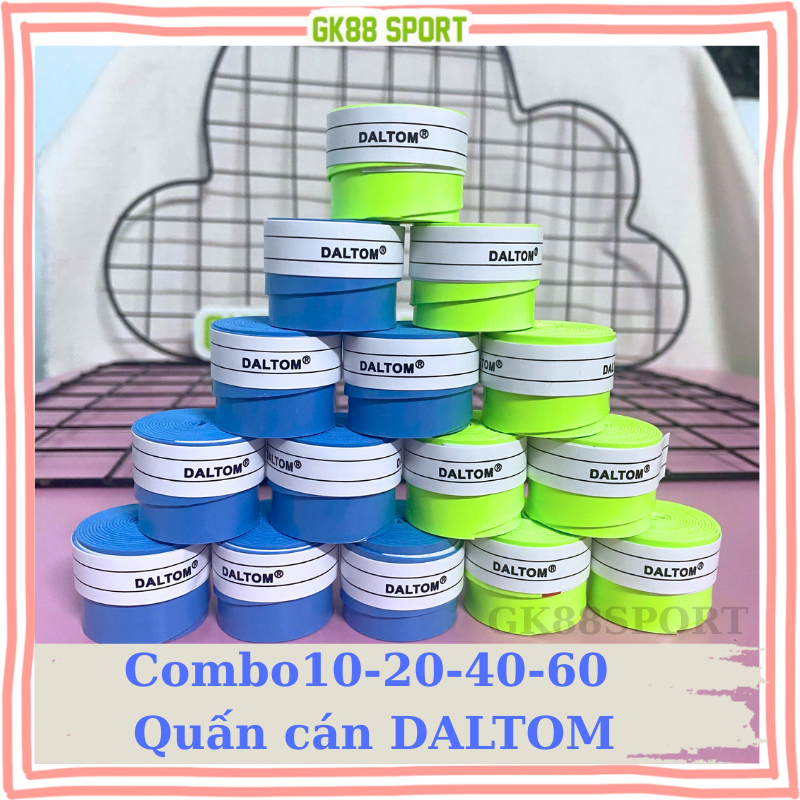 Quấn cán vợt cầu lông daltom quấn cán tennis, pickleball bám dính tốt combo 20 40 60