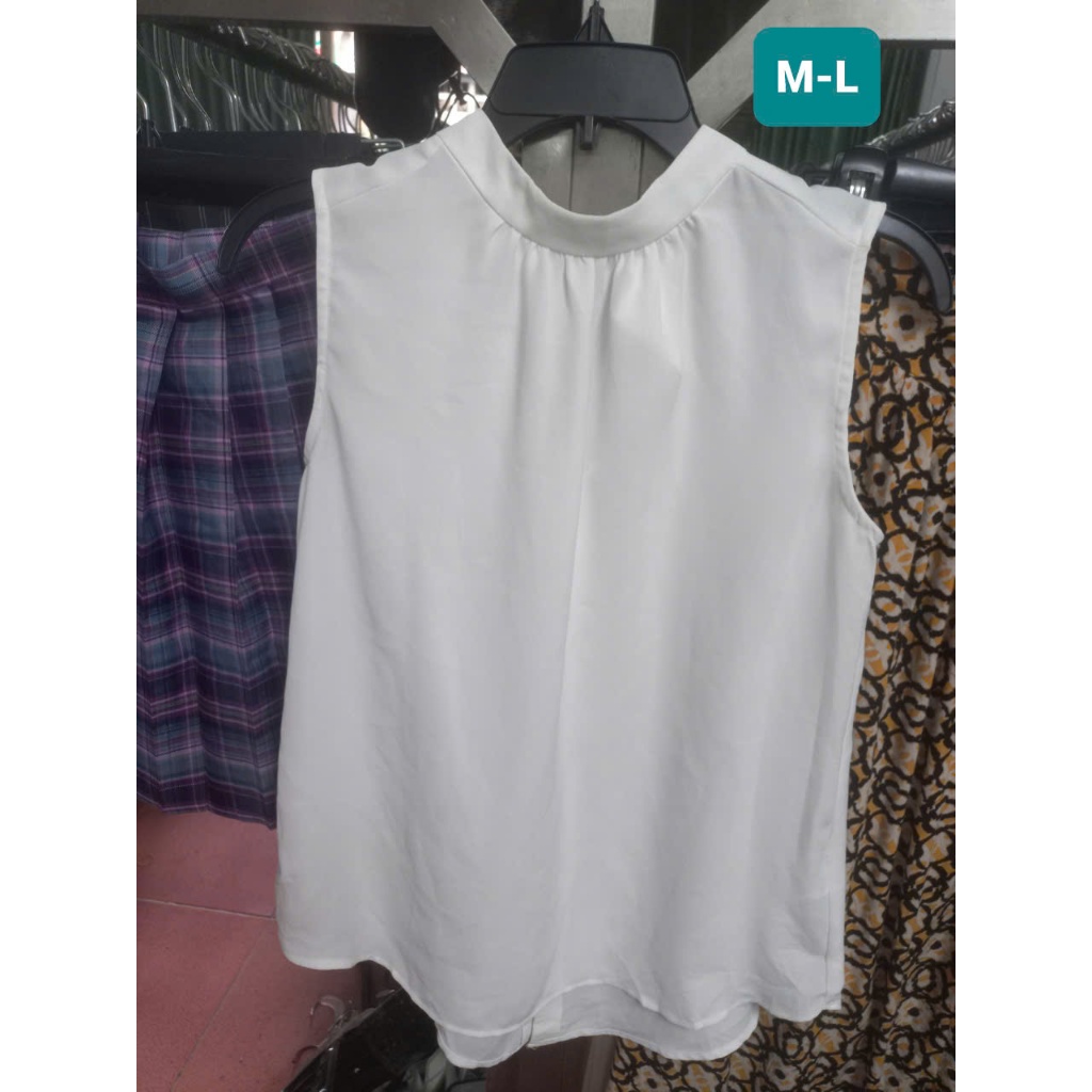 áo kiểu trắng sát nách M-L MS60