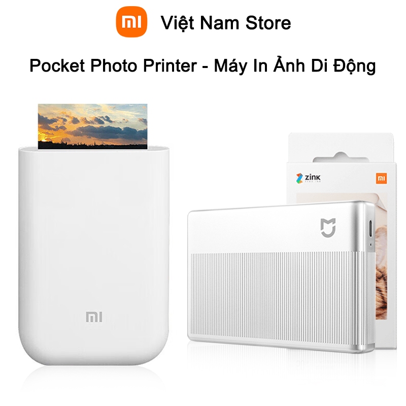 Máy In Ảnh Di Động Xiaomi Máy in ảnh mini màu - 100% Hàng chính hãng