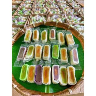  1KG Bánh pía xà lam trứng muối mix 3 vị - Bánh kẹo Tết đồ ăn vặt 