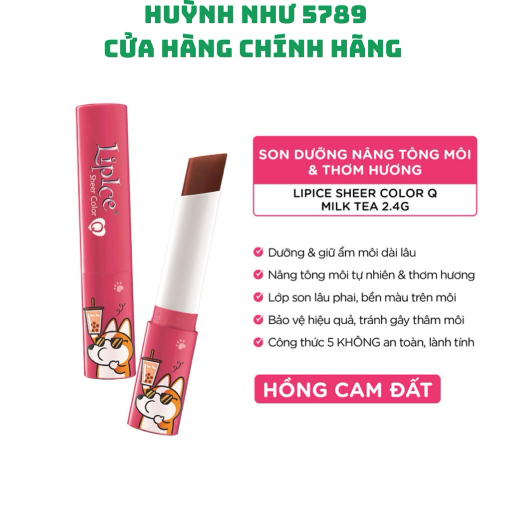 [CHÍNH HÃNG]Son dưỡng LipIce  hương trà sữa màu hồng cam đất 2,4g