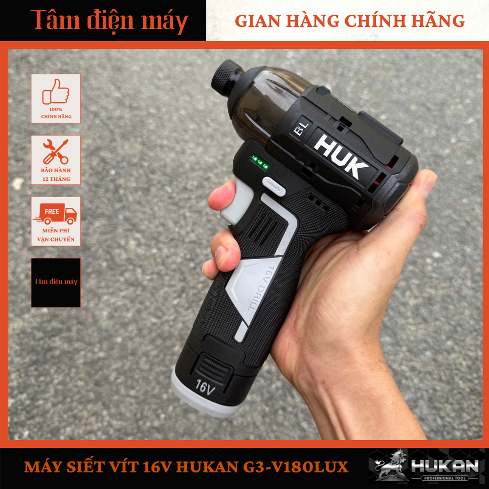 [ CHÍNH HÃNG ]  Máy chuyên vít búa Hukan (Gen 3) G3-V180LUX