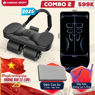 [HABANA SPORT]  Máy Tập Bụng 4 Bánh Trợ Lực 2025 | Tặng Thảm + Bình Nước | Bán Chạy 15k+