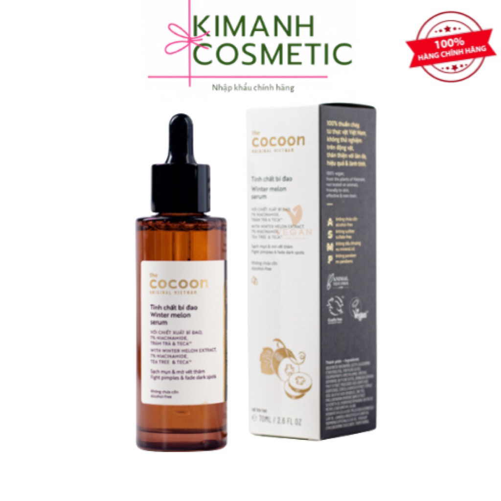 [KIMANH Cosmetics] Tinh Chất Bí Đao Cocoon N7 Winter Melon Serum 7% Niacinamide Giảm Mụn, Mờ Thâm 70
