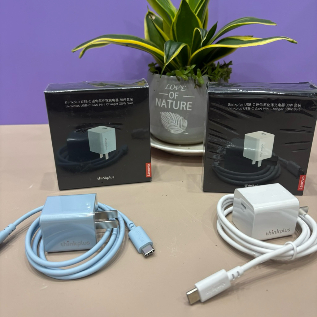 Bộ Sạc Nhanh 30W Lenovo Thinkplus GaN Mini Charger kèm cáp C to c