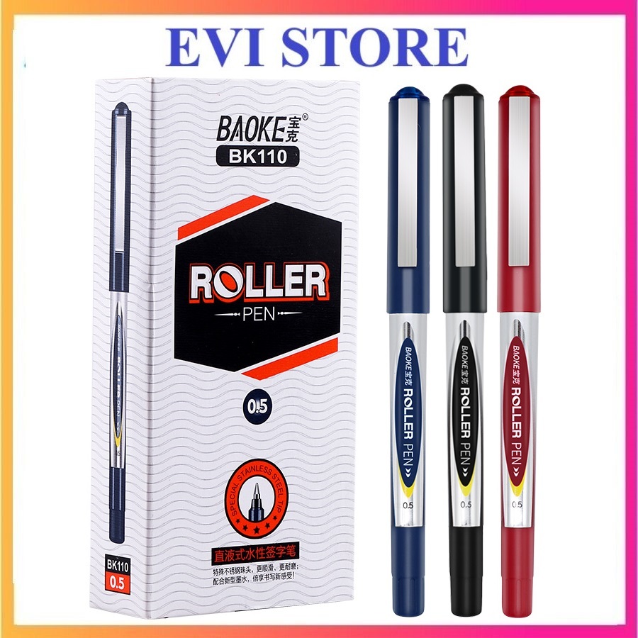 Set 5 bút lông kim Baoke BK110 / Bút gel nước Signature Baoke 110 ngòi 0.5mm