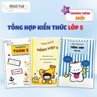[Combo 3 cuốn] Takenote Lớp 5 Toán, Anh, Tiếng Việt – Sổ Tay Tóm Tắt Kiến Thức  Lớp 5 Giúp Học Giỏi.