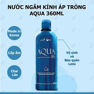  Nước ngâm kính áp tròng Aqua 360ml rửa lens Hàn Quốc date 2028 