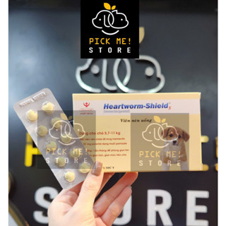  Heartworm Shield - Xổ Giun Tim Giun Móc Giun Tròn Ve Ghẻ cho Chó 5,7kg đến 11kg 