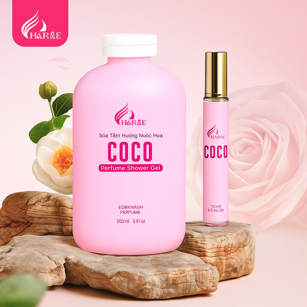 Sữa Tắm Charme Coco 500ml TẶNG Nước Hoa Charme Coco 10ml Chính Hãng – Thơm Lâu, Quyến Rũ