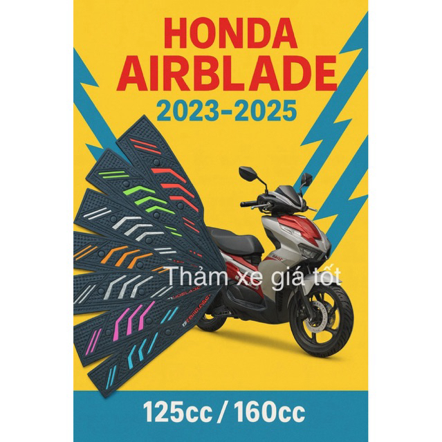 [2023 - 2025, 2026, KHÔNG VỪA AB 2 VAN] Thảm cao su lót chân xe AB airblade 160, ab125 2023, 2024, 2