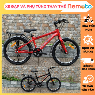  HỎA TỐC HCM - Xe Đạp Trẻ Em Việt Nhật  20-24 Inch Tem Chìm – Thắng Đĩa Khung Thép Bền Kiểu Dáng Thể Thao 