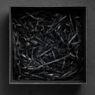  Giấy rơm lụa mềm màu đen 1 KG sợi giấy vụn từ giấy mỏng nhẹ lót hộp quà tặng trang trí sang trọng huyền bí 