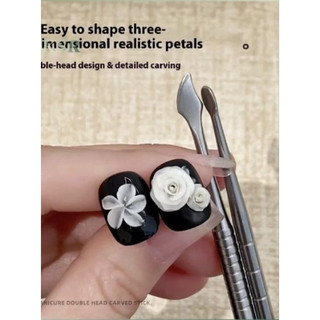  Cây inox 2 đầu nặn trộn và cắt hoa gel chuyên dụng cho nail 
